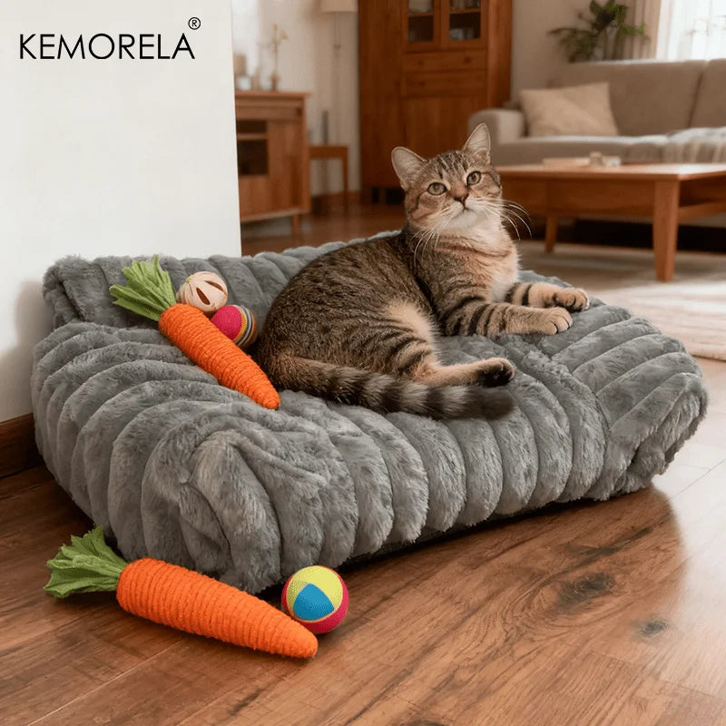 Cat Sofa Bed Soft Polyester Pet Bed Small Medium