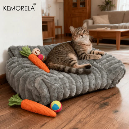 Cat Sofa Bed Soft Polyester Pet Bed Small Medium