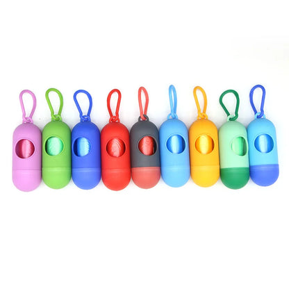 Portable Dog Poop Bag Holder Capsule Shape Dispenser