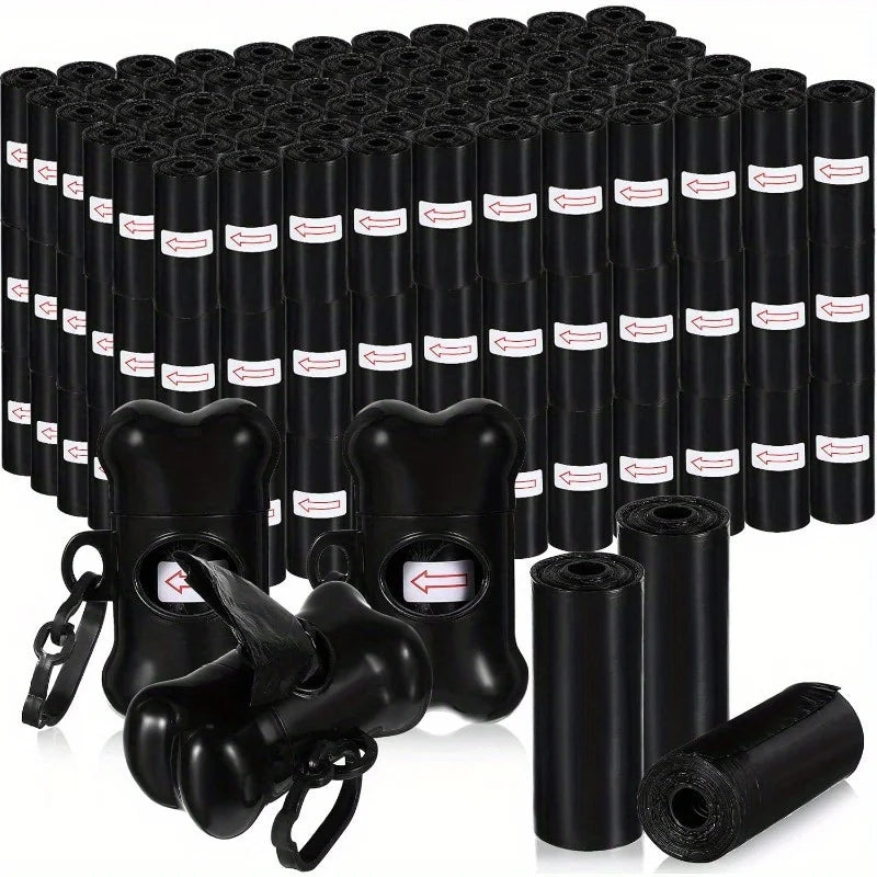 150 Count Dog Poop Bags with Bone Dispenser