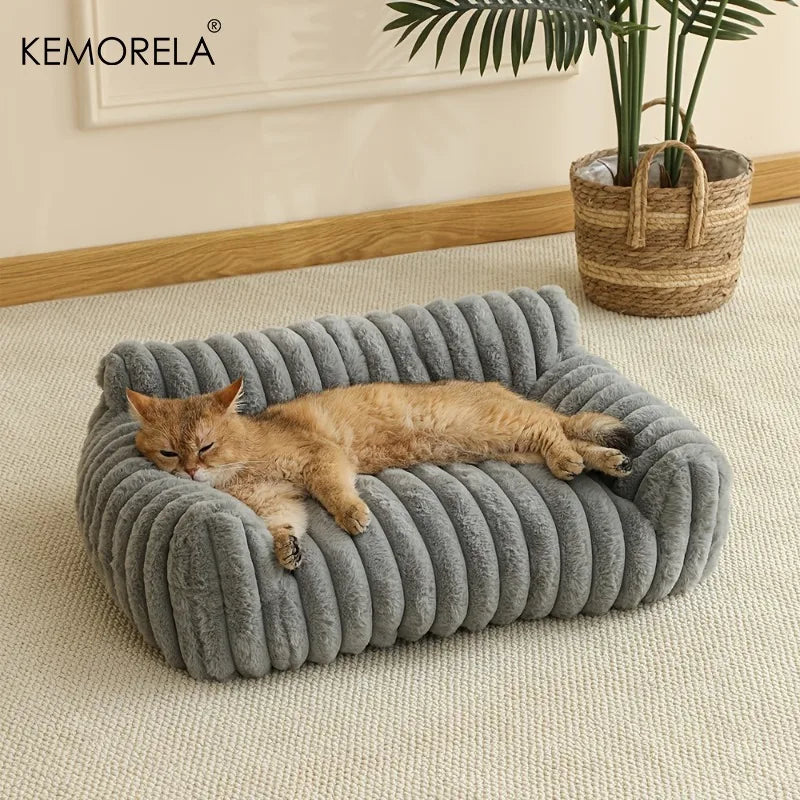 Cat Sofa Bed Soft Polyester Pet Bed Small Medium