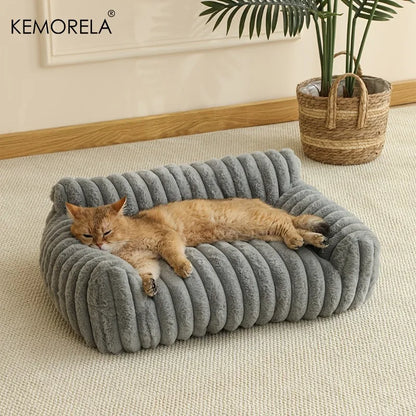 Cat Sofa Bed Soft Polyester Pet Bed Small Medium