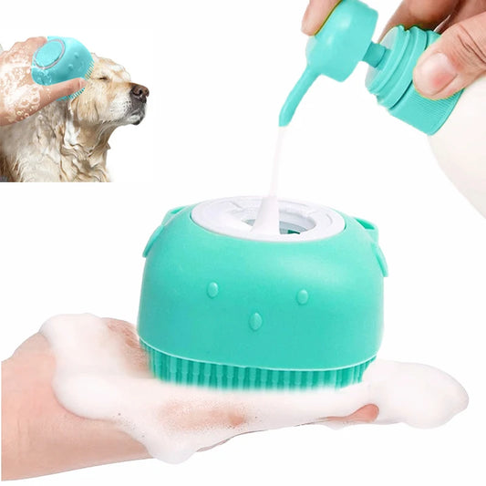 Soft Silicone Pet Bathing Brush for Dog and Cat Grooming