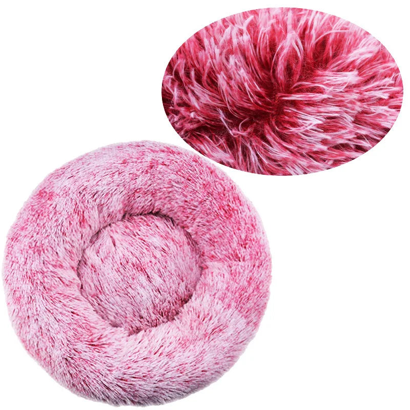 Round Plush Pet Bed for Large and Medium Dogs