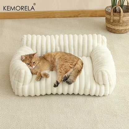 Cat Sofa Bed Soft Polyester Pet Bed Small Medium